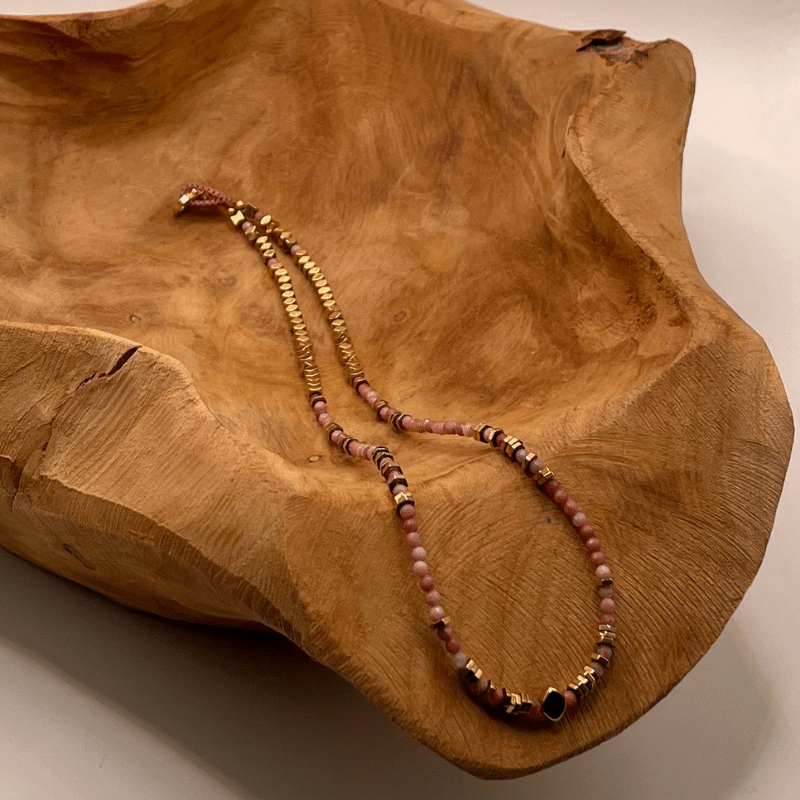 Valence - Collier en rhodochrosite
